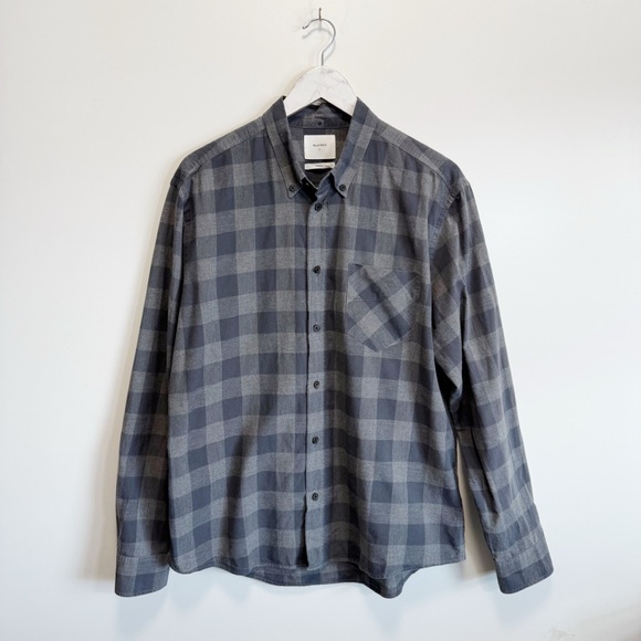 BILLY REID Tuscumbia Gray Plaid Button Down Shirt Men’s L Large - Picture 2 of 8